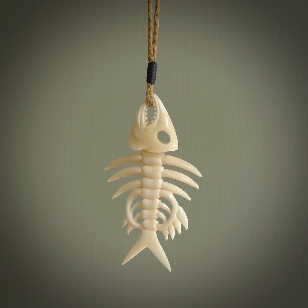 Fish hot sale skeleton pendant