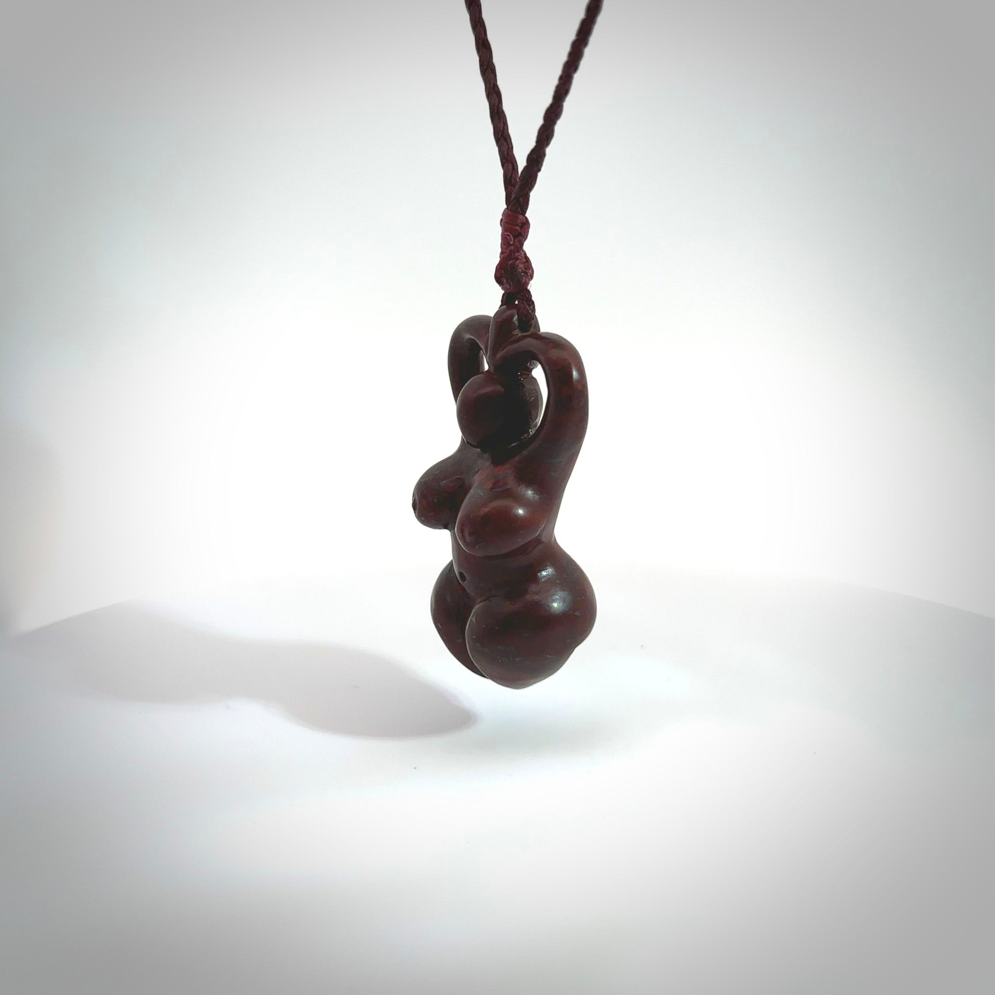 This medium sized Venus woman pendant is made from Red Jasper Stone. We've hand carved this piece for all the lovers out there. Free postage worldwide. Red Jasper Stone woman jewellery.