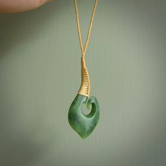 Canadian Jade Spiral Hook Necklace