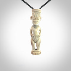 A traditional Papua New Guinea design carving , hand made for us from bone. This is a work of art and is a collectable piece of traditional bone carving. It can be worn as a special piece of jewellery or displayed. This is art made to wear at its finest.