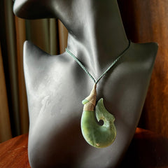 Hand carved New Zealand Jade Hook pendant. New Zealand Jade hook necklace. Real New Zealand Pounamu hook pendant for men and women. Free worldwide delivery.