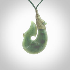 Hand carved New Zealand Jade Hook pendant. New Zealand Jade hook necklace. Real New Zealand Pounamu hook pendant for men and women. Free worldwide delivery.