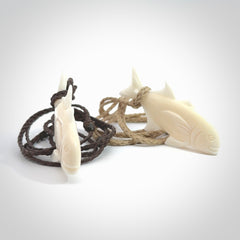 Hand carved bone fish pendant. Hand made bone fish necklace. Fish themed jewellery. Ocean themed pendant. Bone fish necklace provided with adjustable cord and free delivery.