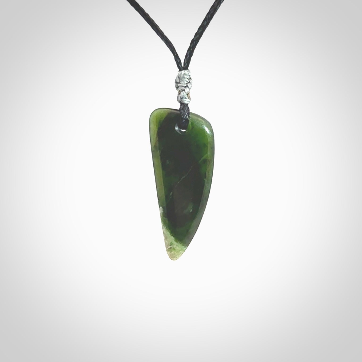 Hand carved New Zealand Jade drop pendant. Beautiful small jade drop art to wear. One only.