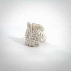 Hand carved natural bone tribal face ring. Natural bone ring with face design. Hand made ring, delivered with international airmail. Postage is included. Unique bone ring.