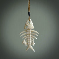 Fish bone sale necklace skeleton